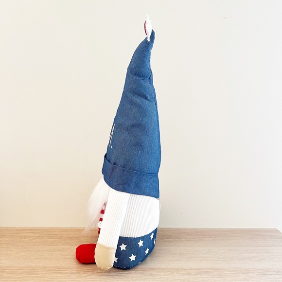 Rae Dunn 20" Weighted Gnome 4th of July USA Flag Heart Plush Star America Decor - Picture 4 of 6